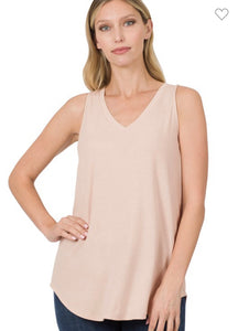 Sleeveless V-neck Top