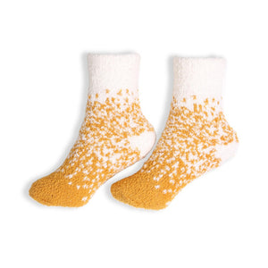 Comfy Luxe Two-Tone Crew Socks