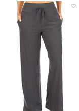 Load image into Gallery viewer, Charcoal Wide Leg Lounge Pants
