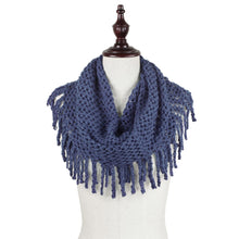 Load image into Gallery viewer, Tube Knit Scarf with Fringe Tassels
