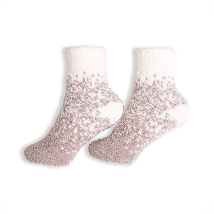 Comfy Luxe Two-Tone Crew Socks