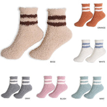 Load image into Gallery viewer, Comfy Luxe Stripe Crew Knit Socks
