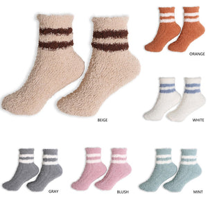 Comfy Luxe Stripe Crew Knit Socks