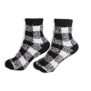 Comfy Luxe Buffalo Plaid Crew Socks