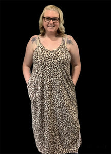 Brown Leopard Zenana Maxi Dress