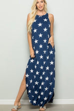 Load image into Gallery viewer, Navy Star Dress with Pockets
