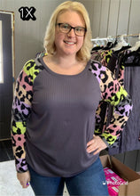 Load image into Gallery viewer, Rainbow Leopard Long Sleeve Top
