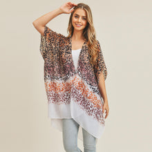 Load image into Gallery viewer, Lightweight Gradient Leopard Print Kimono
