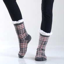 Load image into Gallery viewer, Plaid Print Sherpa Socks
