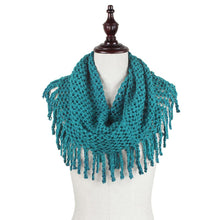 Load image into Gallery viewer, Tube Knit Scarf with Fringe Tassels
