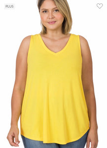 Sleeveless V-neck Top