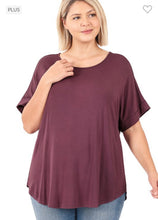 Load image into Gallery viewer, Luxe Rayon Cuffed Short Sleeve Top
