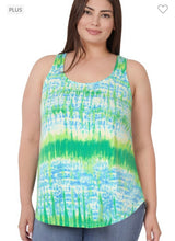 Load image into Gallery viewer, Green/Blue Round Neck Tank
