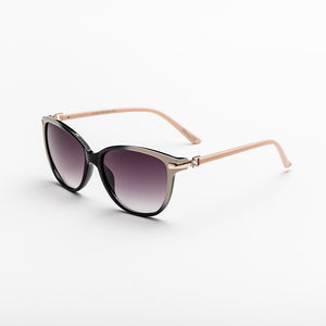 Modern Womens Sunglasses With Gold Metal Frame Detail m