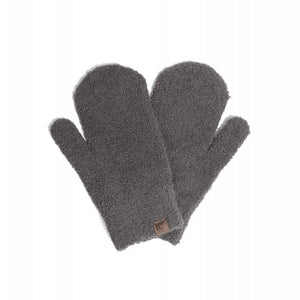 Comfy Luxe Solid Grey Mittens