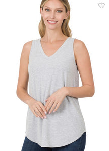 Sleeveless V-neck Top