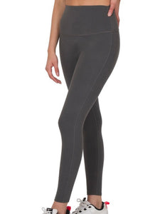 Ash Grey Athletic High Waisted Full Length Leggings