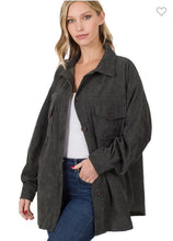 Load image into Gallery viewer, Ash Grey Corduroy Shacket
