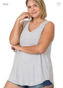 Sleeveless V-neck Top